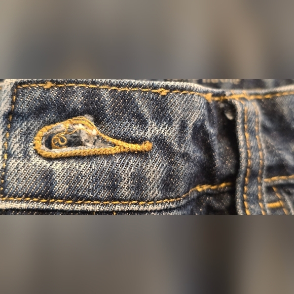 Mossimo Supply Co. High-Rise Distressed Denim Short Shorts, Size 14/32 - Picture 13 of 16